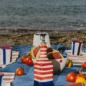 Distributeur d'huile d'olive Marinière Rouge Bleu