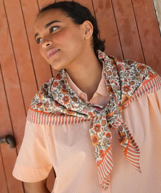 Foulard Grand Format Ashley Pêche