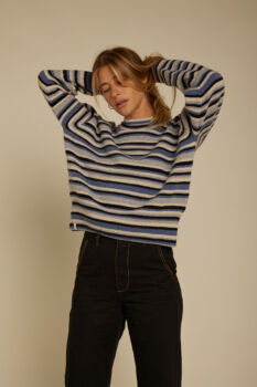 Pull givre multi bleu