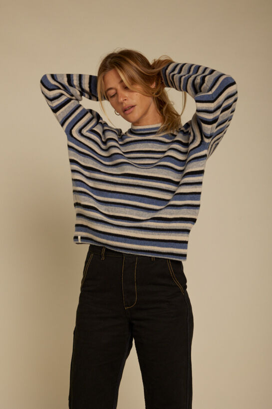Pull Givre Multi Bleu