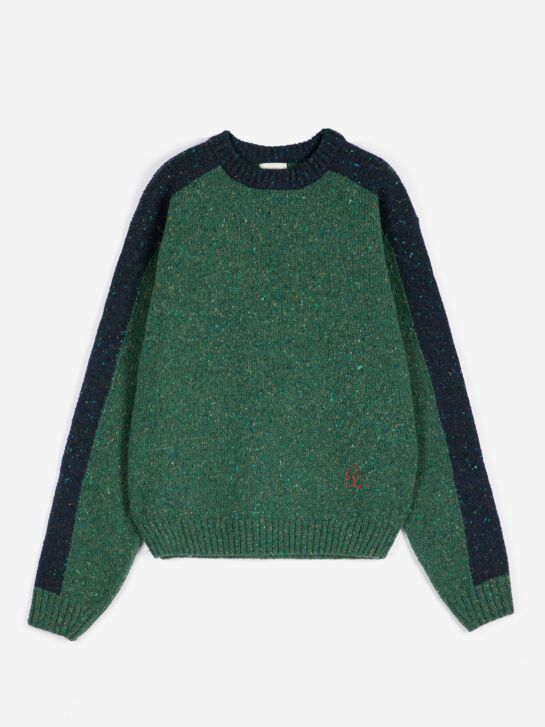 Pull Laine Mélangée Colorblock