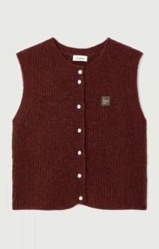 Gilet east sans manches acerola chiné