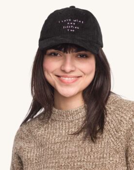 Casquette wine and sleep noir